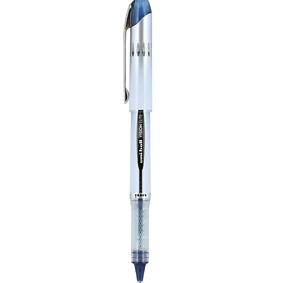 uni-ball® Vision™ Elite™ Liquid Rollerball Pen Refills, Bold Point, 0.8 mm, Blue/Black Ink, Pack Of 2