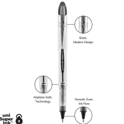 uni-ball® Vision™ Elite™ Rollerball Pen, Bold Point, 0.8 mm, White Barrel, Black Ink