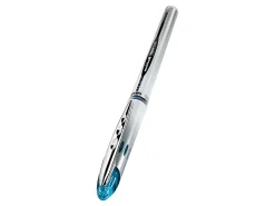 Uni-Ball Vision Elite Rollerball Pen, Bold Point, 0.8 mm, Light Gray Barrel, Blue Ink