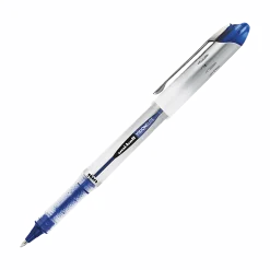 Uni-Ball Vision Elite Rollerball Pen, Bold Point, 0.8 mm, Light Gray Barrel, Blue Ink