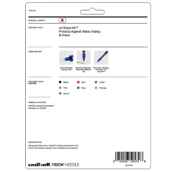 uni-ball® Vision™ Liquid Ink Rollerball Pens, Needle/Fine Point, 0.7 mm, Gray Barrel, Assorted Ink Colors, Pack Of 8 Pens