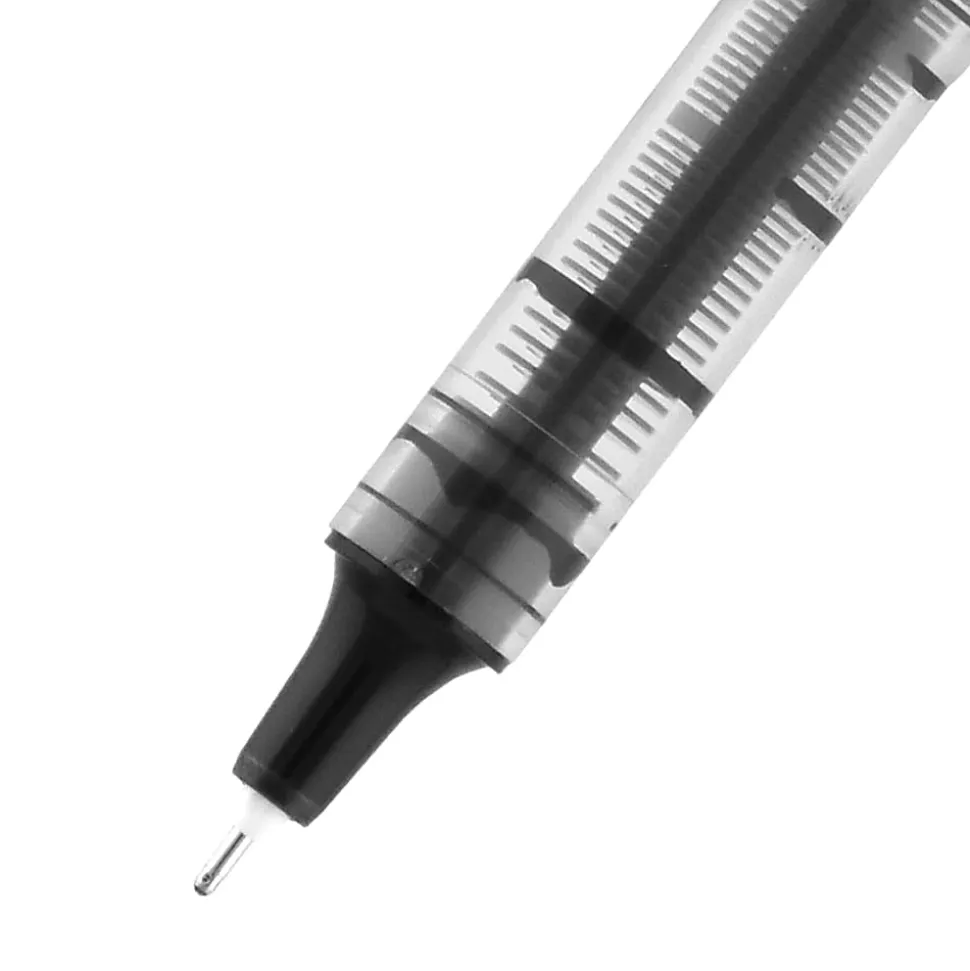 uni-ball® Vision™ Liquid Ink Rollerball Pens, Needle/Fine Point, 0.7 mm, Gray Barrel, Assorted Ink Colors, Pack Of 8 Pens