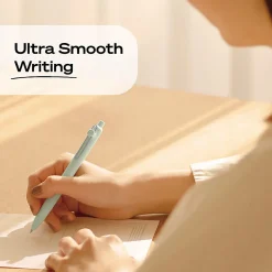 uniball™ Zento Retractable Liquid Gel Pens, 0.7mm Medium Point, Black Ink, Boho Barrel Colors, 4 Count