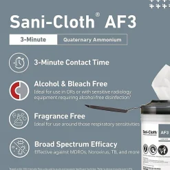 Unimed Sani-Cloth Alcohol-Free Germicidal Wipes, 6