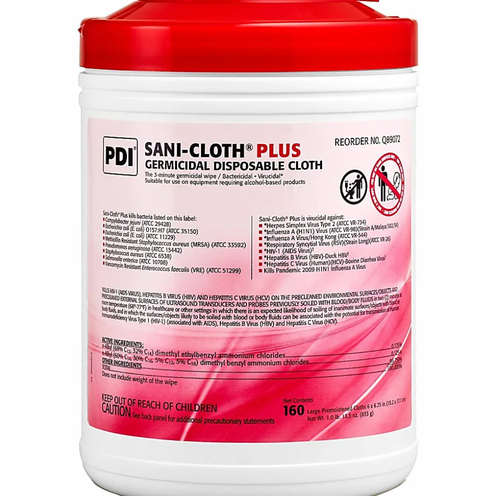 Unimed Sani-Cloth Disinfectant Disposable Wipes, Box Of 160