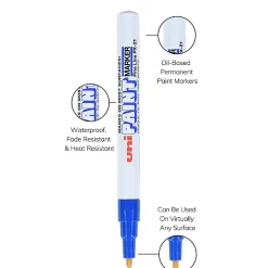 Uni-Paint® Markers, Fine Point, Blue, Pack Of 12