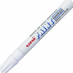Uni-Paint® Markers, Medium Point, White, Pack Of 12
