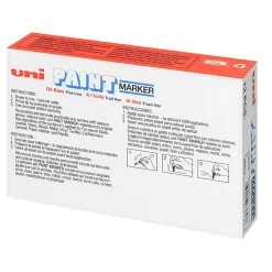 Uni-Paint® Markers, Medium Point, White, Pack Of 12