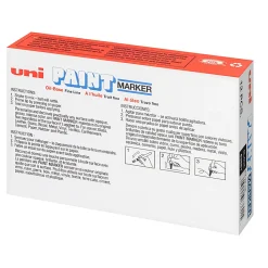 Uni-Paint® Markers, Medium Point, Black, Pack Of 12