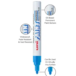 Uni-Paint® Markers, Medium Point, Blue, Pack Of 12