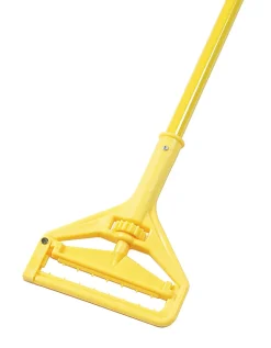 Unisan Quick-Change Vinyl-Coated Aluminum Mop Head Handle, 60", Yellow