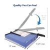 United Commercial Guillotine Paper Trimmer, 15”, Blue