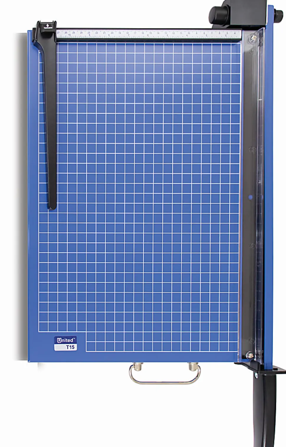 United Commercial Guillotine Paper Trimmer, 15”, Blue
