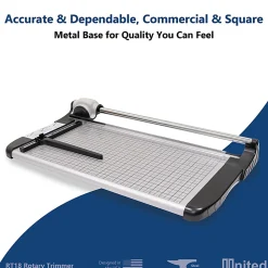 United Commercial Rotary Paper Trimmer, 18”, Silver