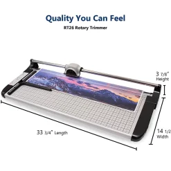 United Commercial Rotary Paper Trimmer, 26”, Silver