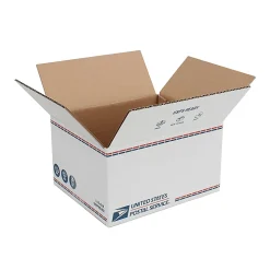 United States Post Office Shipping Box, 11" x 9" x 6", White