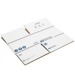 United States Post Office Shipping Box, 11" x 9" x 6", White