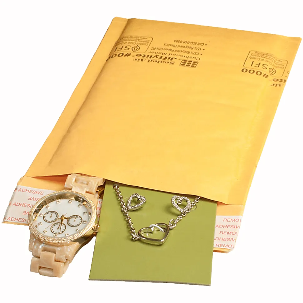 United Stationers Sealed Air Jiffylite Cushioned Mailer, 4" x 8", Kraft, Carton Of 25