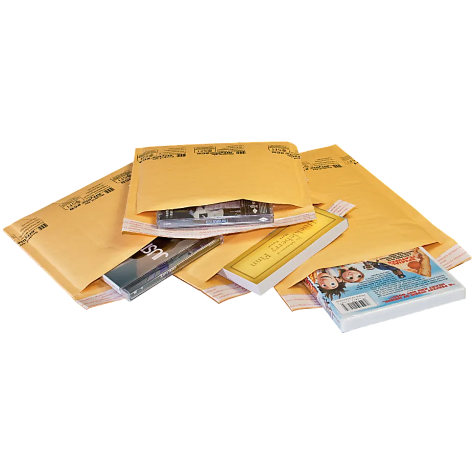 United Stationers Sealed Air Jiffylite Cushioned Mailer, 4" x 8", Kraft, Carton Of 25