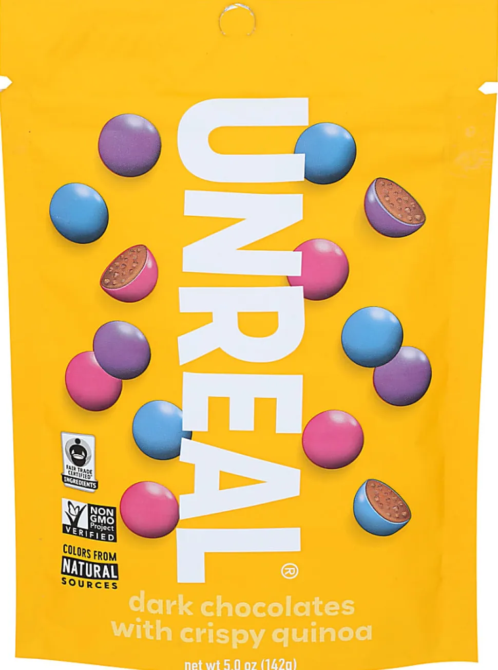 Unreal Crispy Quinoa Dark Chocolate Gems, 5 Oz, Total Qty 6