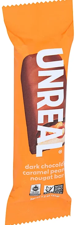 Unreal Dark Chocolate Caramel Peanut Nougat Bars, 1.2 Oz, Total Qty 12