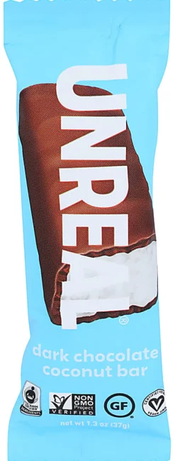 Unreal Dark Chocolate Coconut Bars, 1.3 Oz, Total Qty 12
