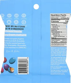 Unreal Dark Chocolate Peanut Gems, 2 Oz, Total Qty 9