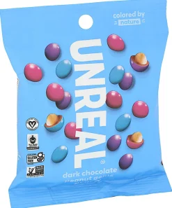 Unreal Dark Chocolate Peanut Gems, 2 Oz, Total Qty 9