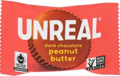 Unreal Dark Chocolate Peanut Butter Cups, 0.5 Oz, Total Qty 40