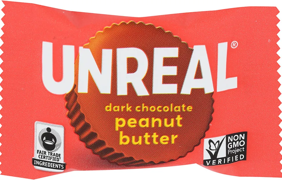 Unreal Dark Chocolate Peanut Butter Cups, 0.5 Oz, Total Qty 40