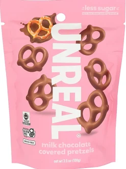 Unreal Milk Chocolate Pretzels, 3.5 Oz, Total Qty 6