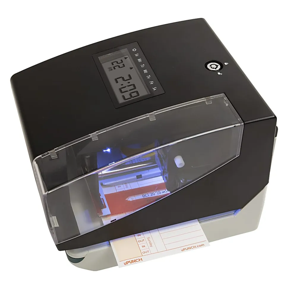 uPunch Digital Time Clock And Date Stamp, 5.6"H x 6.5"W x 6.8"D, CR1000