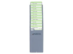 uPunch HNTCR10 Expandable Adjustable Time Card Rack, 10 Pockets, 4"H x 7 5/8"W x 4 1/2"D, Gray
