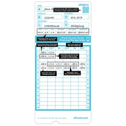 uPunch Pay-to-Punch Time Cards For SB1200 Time Clock, 3-7/16