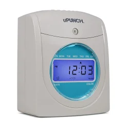 uPunch SB1200 Electronic Auto-Align Punch Time Clock Bundle, Unlimited Employees, 12