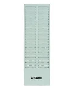 uPunch Time Card Rack, 50 Pockets, 27"H x 8.2"W x 1.4"D, Gray, HNTCR50