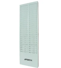 uPunch Time Card Rack, 50 Pockets, 27"H x 8.2"W x 1.4"D, Gray, HNTCR50