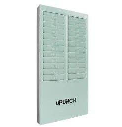 uPunch Time Card Rack, 24 Pockets, 16.4"H x 8.2"W x 1.4"D, Gray, HNTCR24