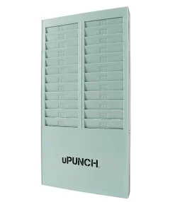 uPunch Time Card Rack, 24 Pockets, 16.4"H x 8.2"W x 1.4"D, Gray, HNTCR24