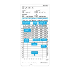uPunch Time Cards, 2-Sided, 7.5" x 3.5", Gray, Pack Of 100, HNTCL2100-R