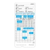 uPunch Time Cards, 2-Sided, 3.5" x 7.5", Gray, Pack Of 100, HNTCL2100