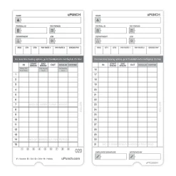 uPunch Time Cards, 2-Sided, 3.5