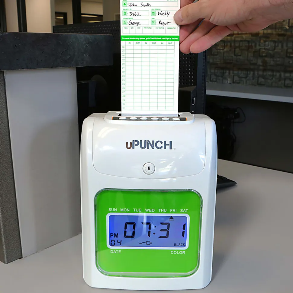 uPunch™ UB1000 Electronic Punch Card Time Clock Bundle