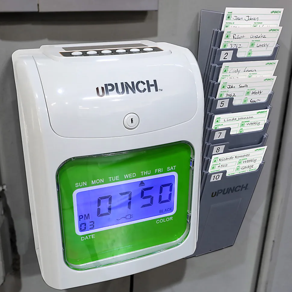 uPunch™ UB1000 Electronic Punch Card Time Clock Bundle