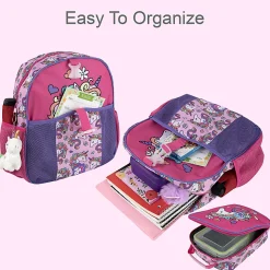 Up We Go Backpack With Lunch Bag And Keychain, Unicorn