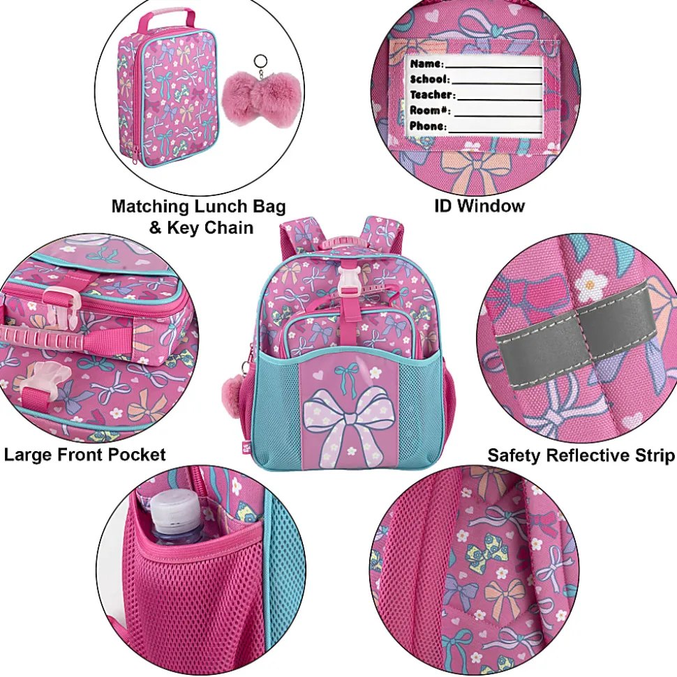 Up We Go 3-Piece Backpack Set, Bows, Total Qty 1