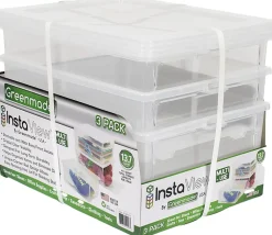 US Merchants Clear Tote, 13.7 Quart, Flat Lid