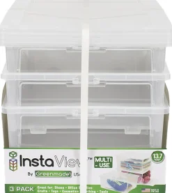 US Merchants Clear Tote, 13.7 Quart, Flat Lid