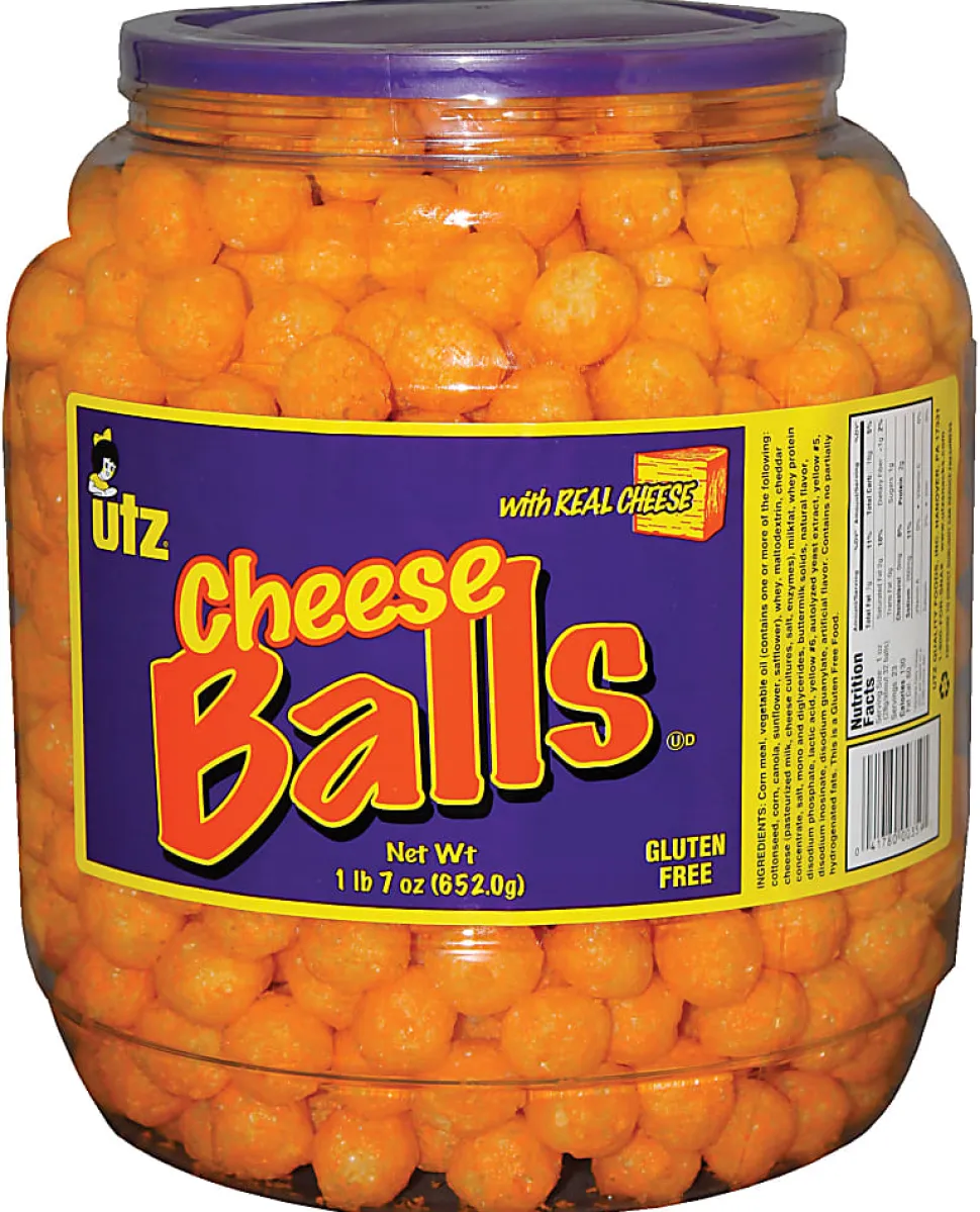 Utz® Cheese Balls Snack Barrel, 23 Oz Tub