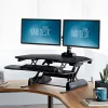 VariDesk Cube Series Corner Standing Desk Riser, 17-1/2"H x 36"W x 33-1/2"D, Black